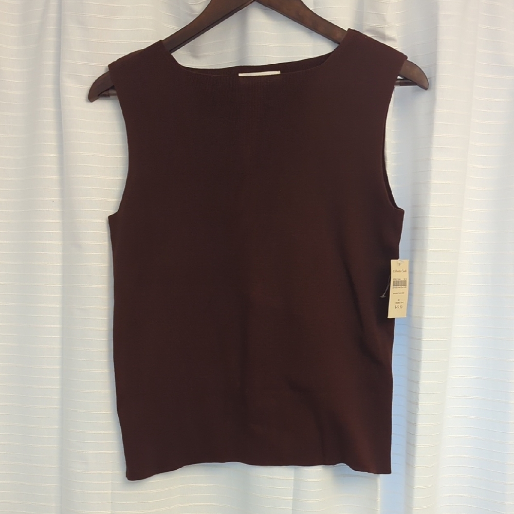 Coldwater Creek Dark Brown Sleeveless Tank Top